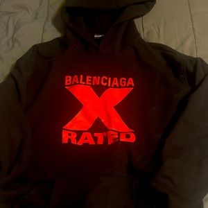 Balenciaga X rated oversized hoodie